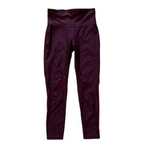 Xersion fitted Women's High Rise Ankle athletic Leggings inside pocket small EUC